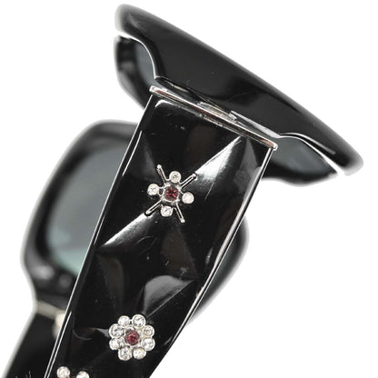 Chanel Sunglasses Eyewear Black Rhinestone Small Good 59□15 130