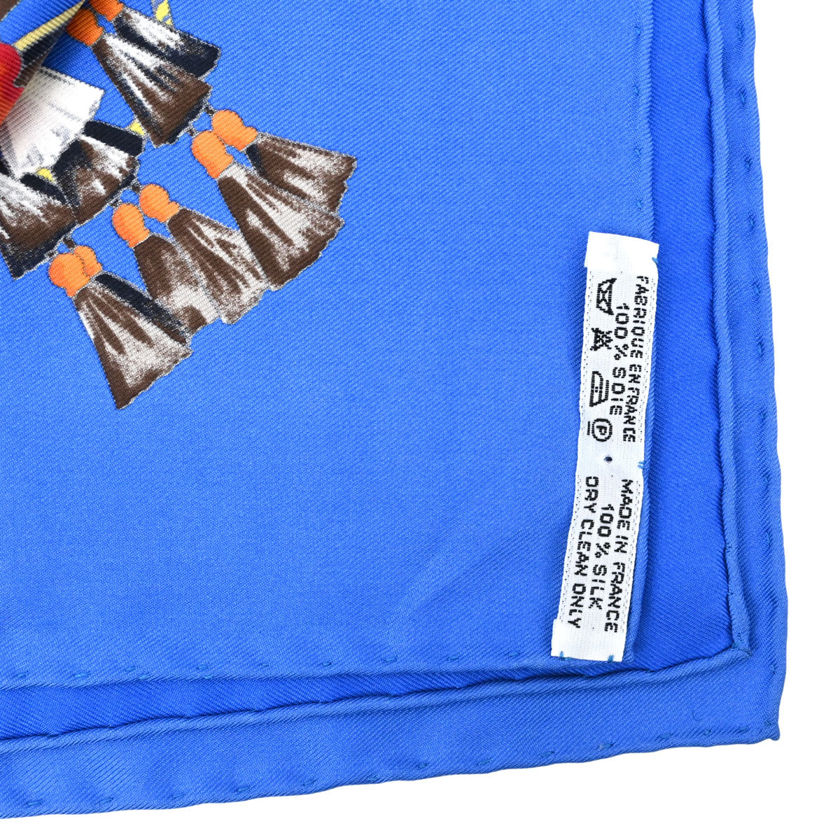 Hermes Scarf Carre 90 Feria de Sevilla Blue Small Good