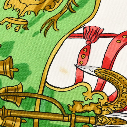 Hermes Scarf Carre 90 Caparacons de la France White Small Good
