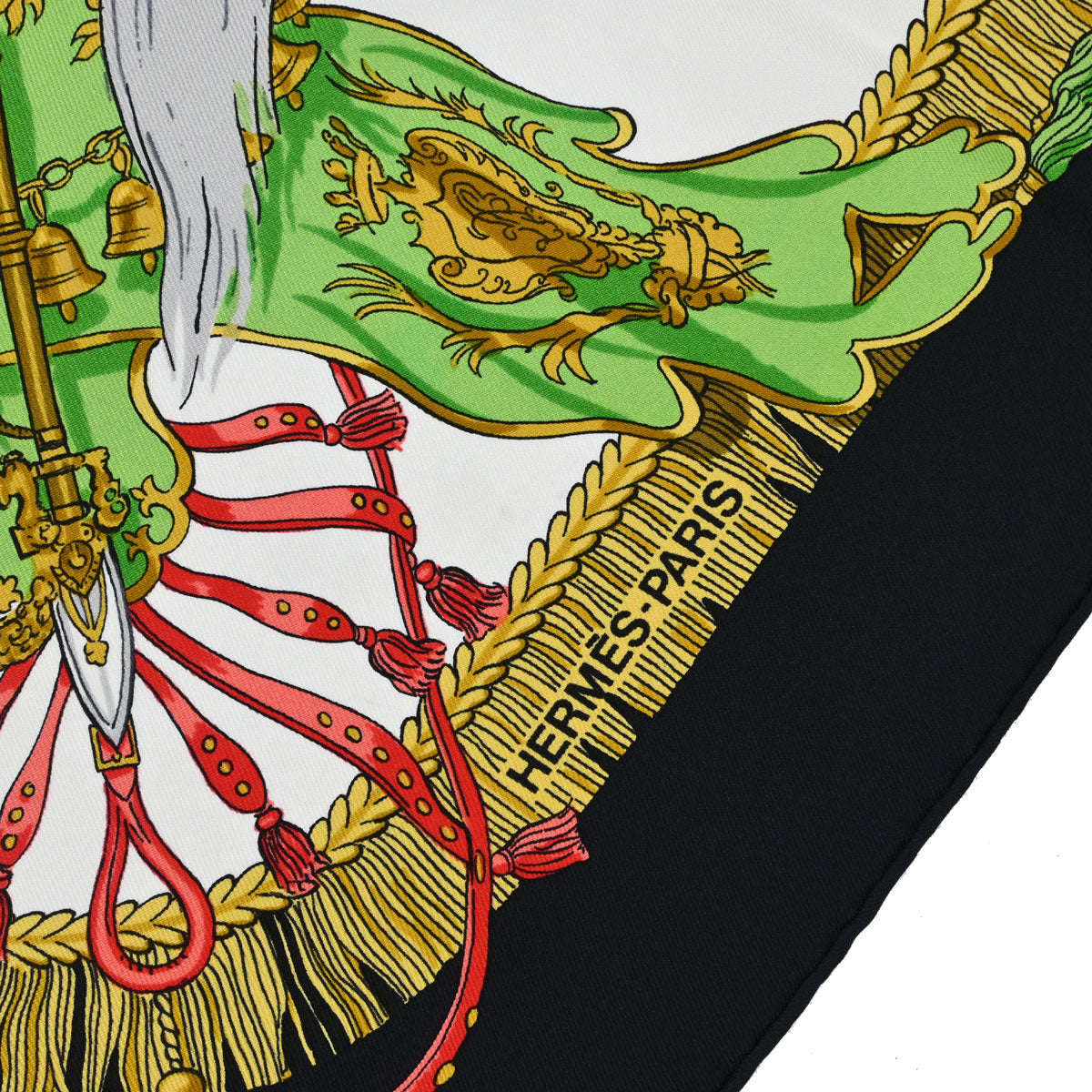Hermes Scarf Carre 90 Caparacons de la France White Small Good