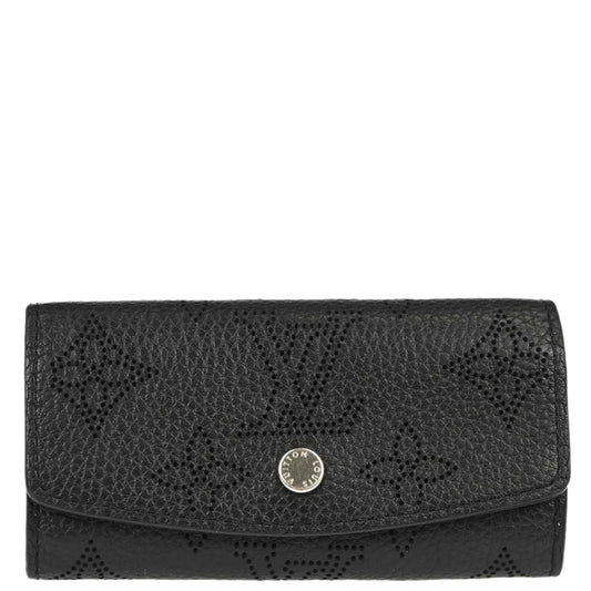 Louis Vuitton Black Mahina Multicles 4 Key Case M64054 Small Good
