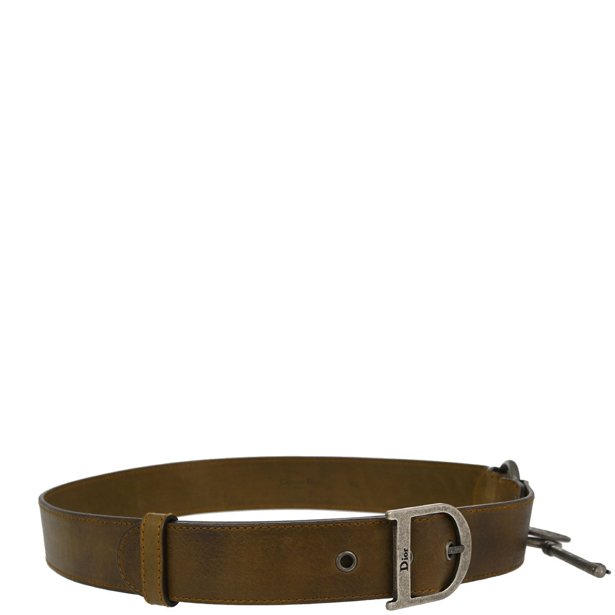 Christian Dior Leather Belt Brown #80