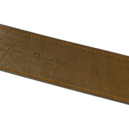 Christian Dior Leather Belt Brown #80