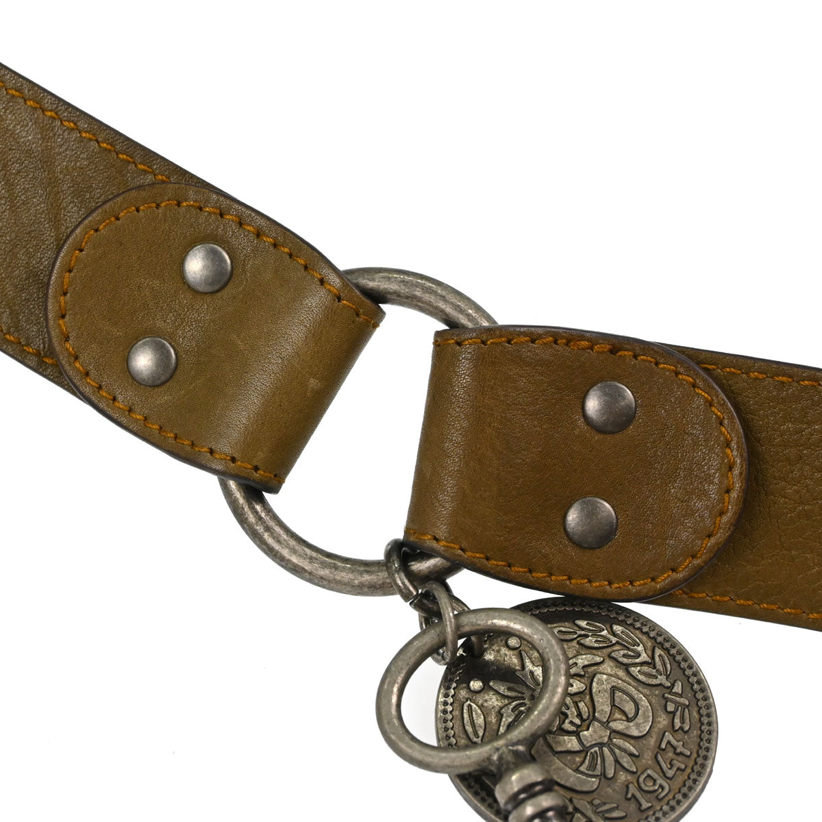 Christian Dior Leather Belt Brown #80