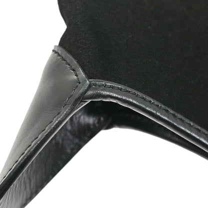 Gucci Black Suede Kandinsky Bamboo Hobo Handbag