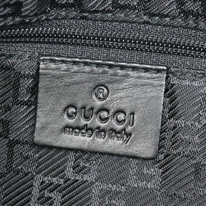 Gucci Black Suede Kandinsky Bamboo Hobo Handbag