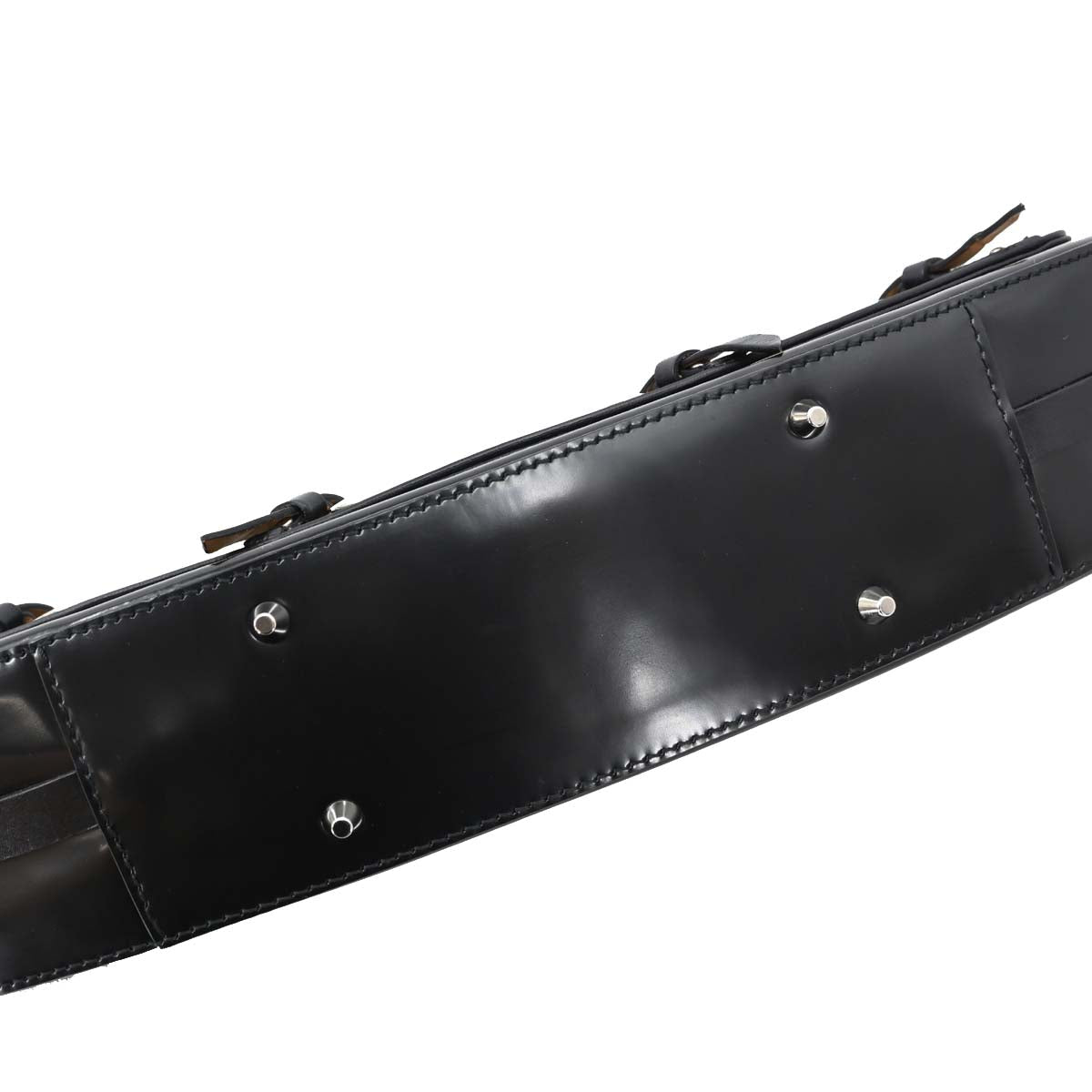 Christian Dior Black Patent Leather Bondage Handbag