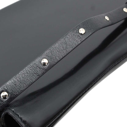 Christian Dior Black Patent Leather Bondage Handbag