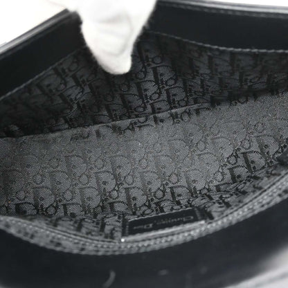 Christian Dior Black Patent Leather Bondage Handbag
