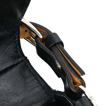 Christian Dior Black Patent Leather Bondage Handbag