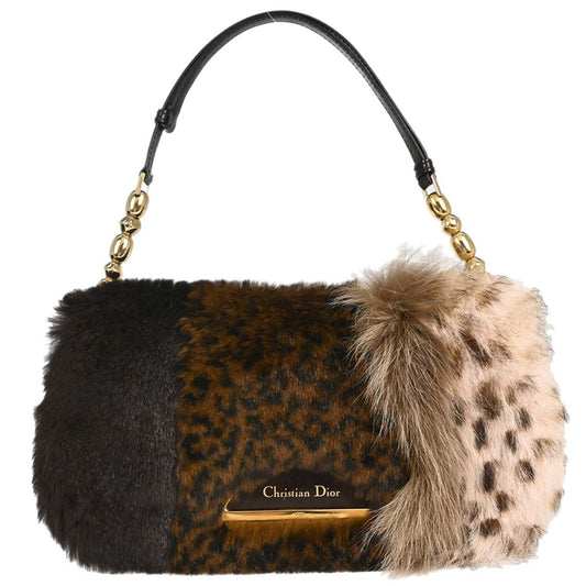 Christian Dior 2000 Fur Malice Pearl Handbag