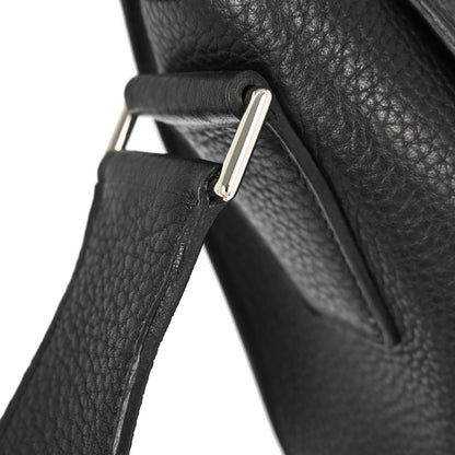 Hermes Black Taurillon Clemence Alfred 35 Messenger Shoulder Bag