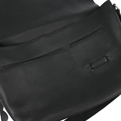 Hermes Black Taurillon Clemence Alfred 35 Messenger Shoulder Bag