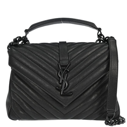 Saint Laurent Black College Medium 2way Shoulder Handbag