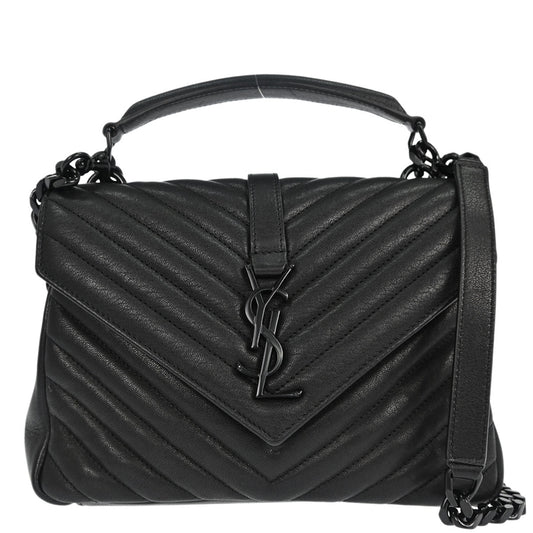 Saint Laurent Black College Medium 2way Shoulder Handbag