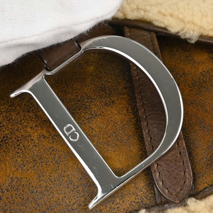 Christian Dior Brown Mouton Saddle Handbag