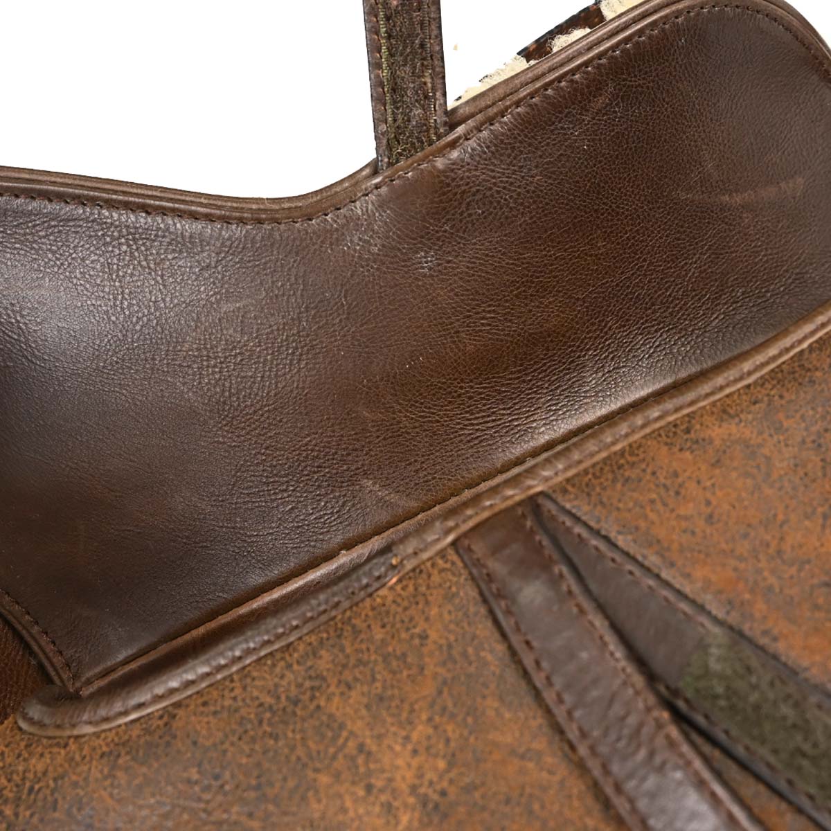 Christian Dior Brown Mouton Saddle Handbag