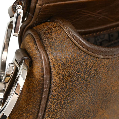 Christian Dior Brown Mouton Saddle Handbag
