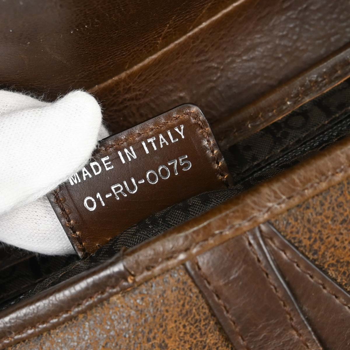 Christian Dior Brown Mouton Saddle Handbag