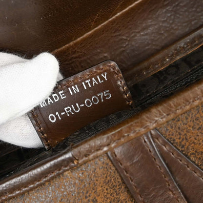 Christian Dior Brown Mouton Saddle Handbag