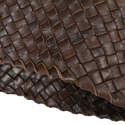 Bottega Veneta Brown Lambskin Intrecciato Cabat MM Tote Handbag
