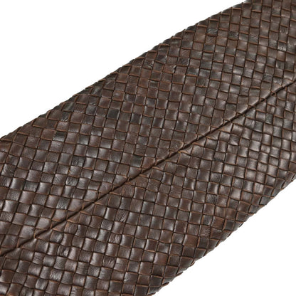 Bottega Veneta Brown Lambskin Intrecciato Cabat MM Tote Handbag