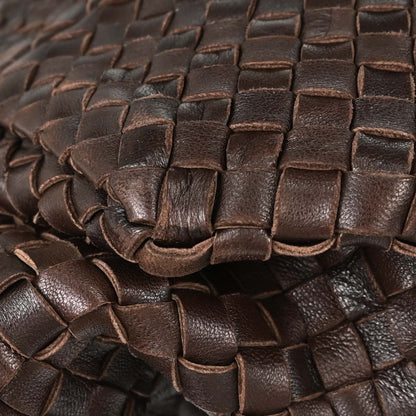 Bottega Veneta Brown Lambskin Intrecciato Cabat MM Tote Handbag