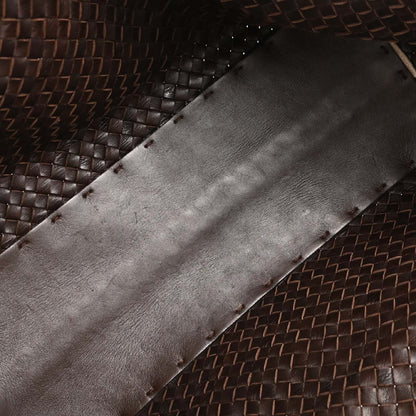 Bottega Veneta Brown Lambskin Intrecciato Cabat MM Tote Handbag