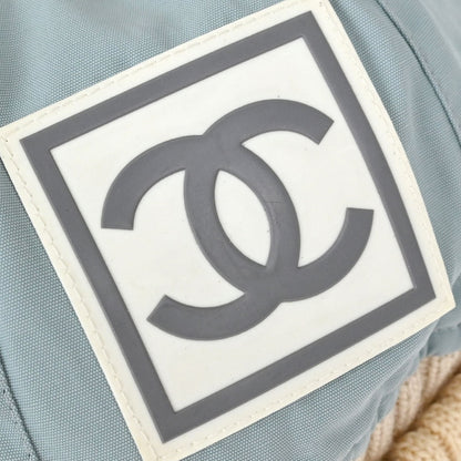 Chanel Light Blue Sport Line Knit Cap #S Small Good