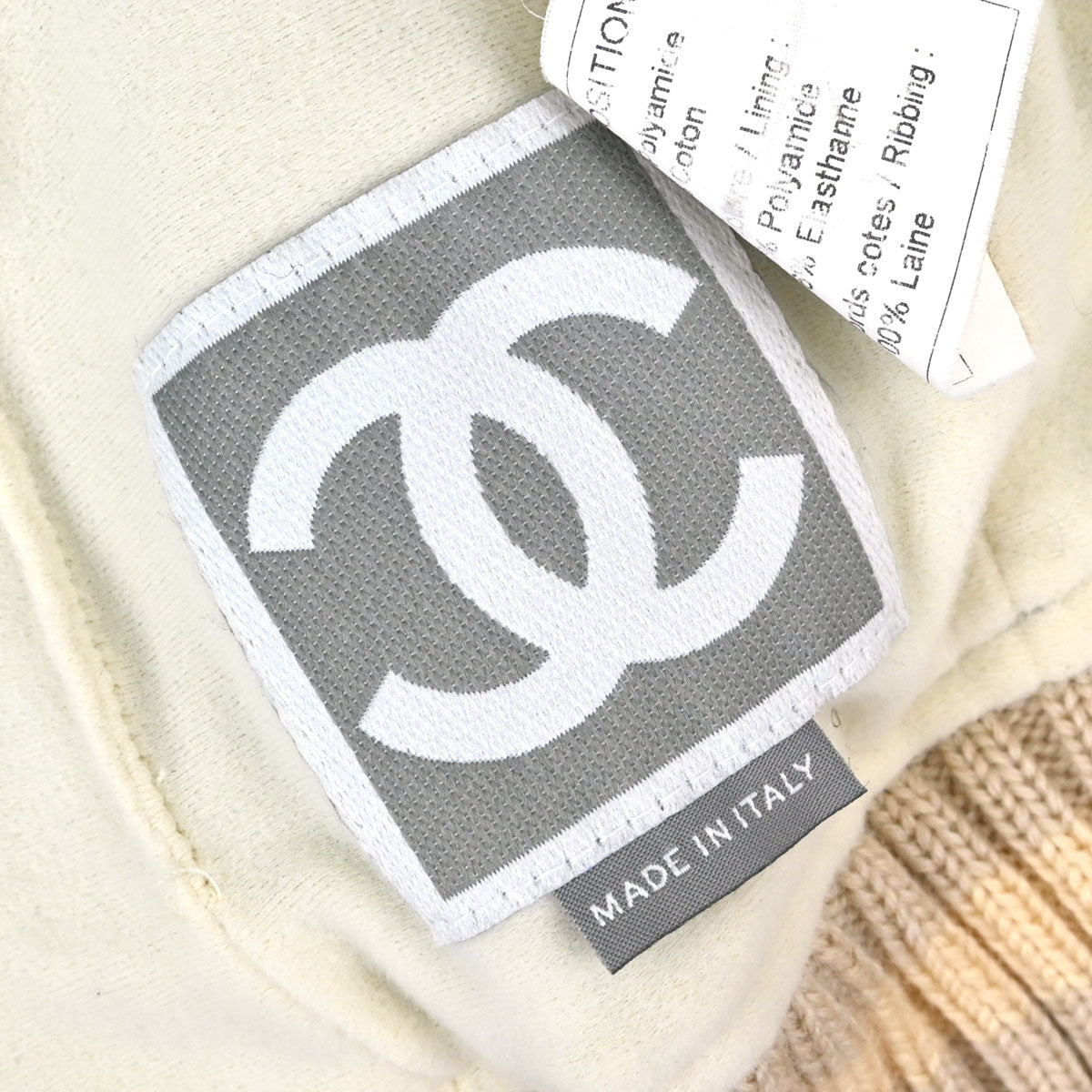 Chanel Light Blue Sport Line Knit Cap #S Small Good
