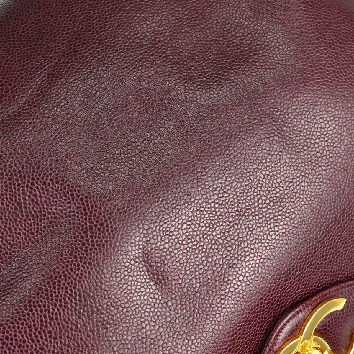 Chanel Burgundy Caviar Skin Supermodel Tote Shoulder Bag