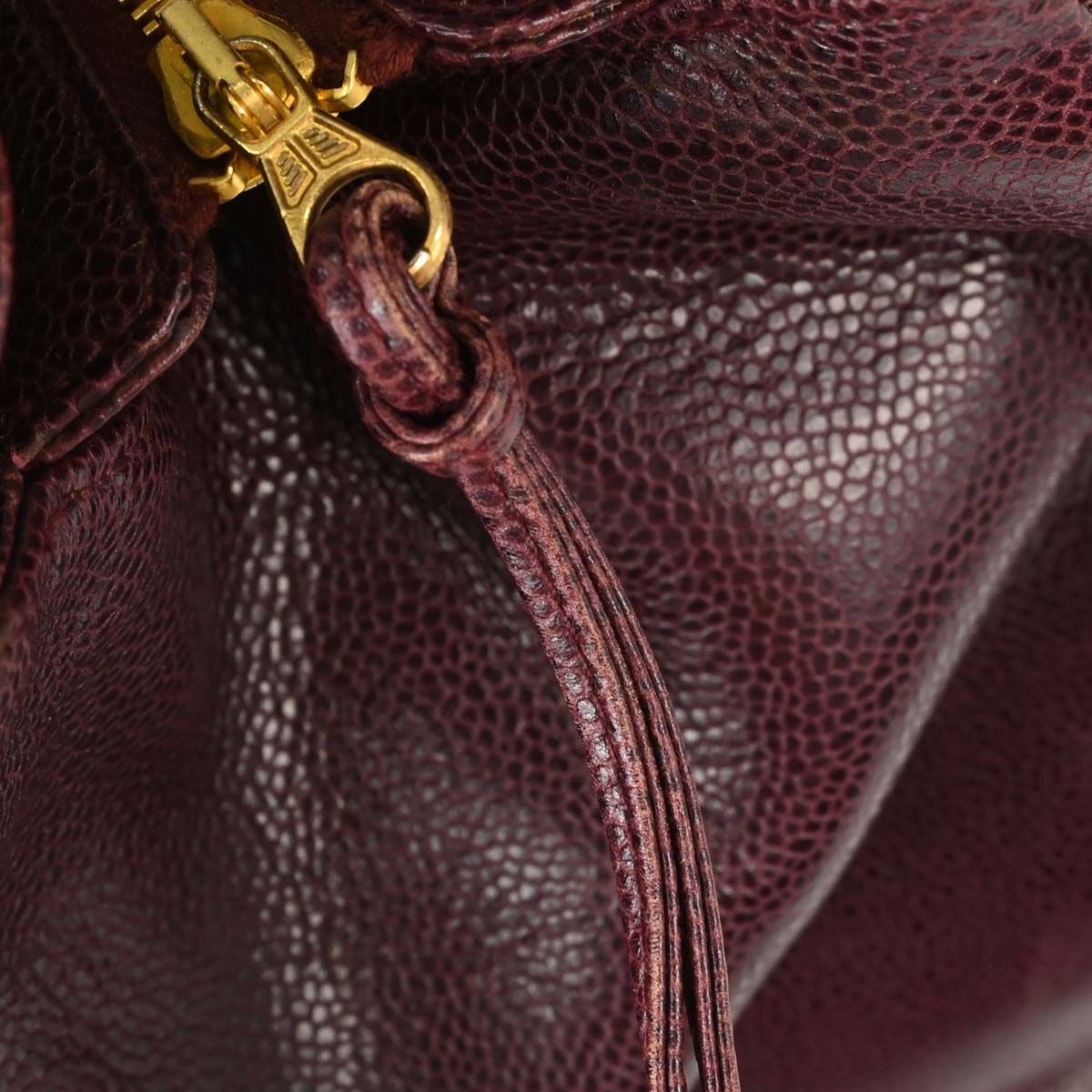 Chanel Burgundy Caviar Skin Supermodel Tote Shoulder Bag