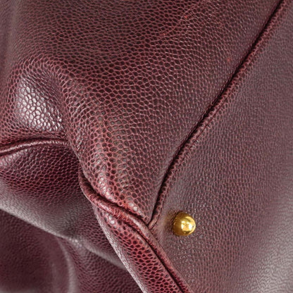 Chanel Burgundy Caviar Skin Supermodel Tote Shoulder Bag