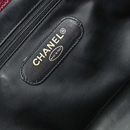 Chanel Burgundy Caviar Skin Supermodel Tote Shoulder Bag