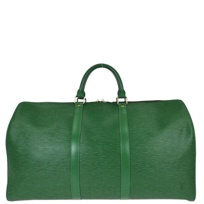 Louis Vuitton Green Epi Keepall 50 Travel Handbag M42964
