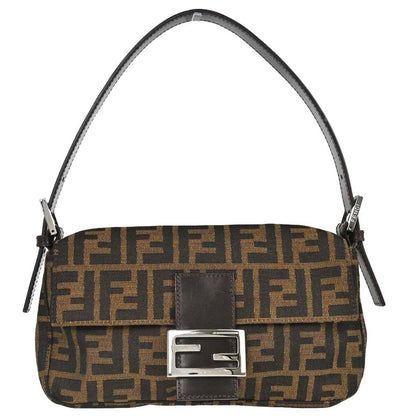 Fendi Brown Zucca Baguette Handbag