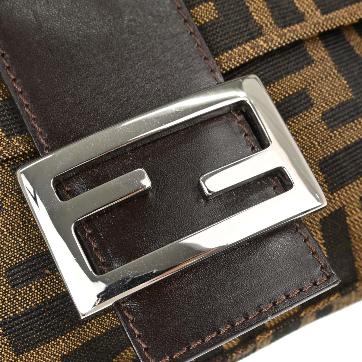 Fendi Brown Zucca Baguette Handbag
