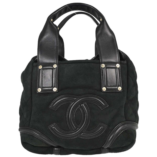 Chanel Black Mouton Tote Handbag