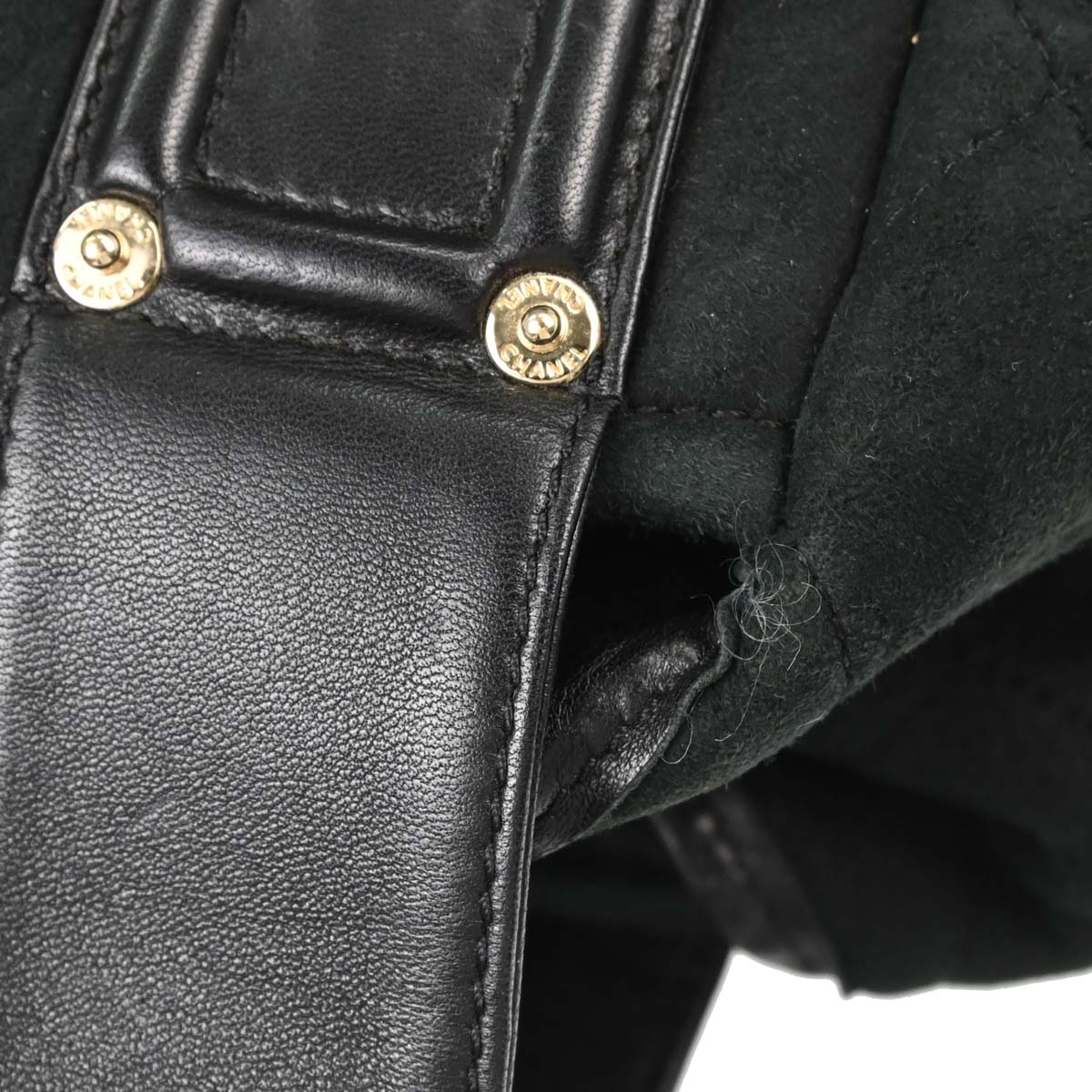 Chanel Black Mouton Tote Handbag