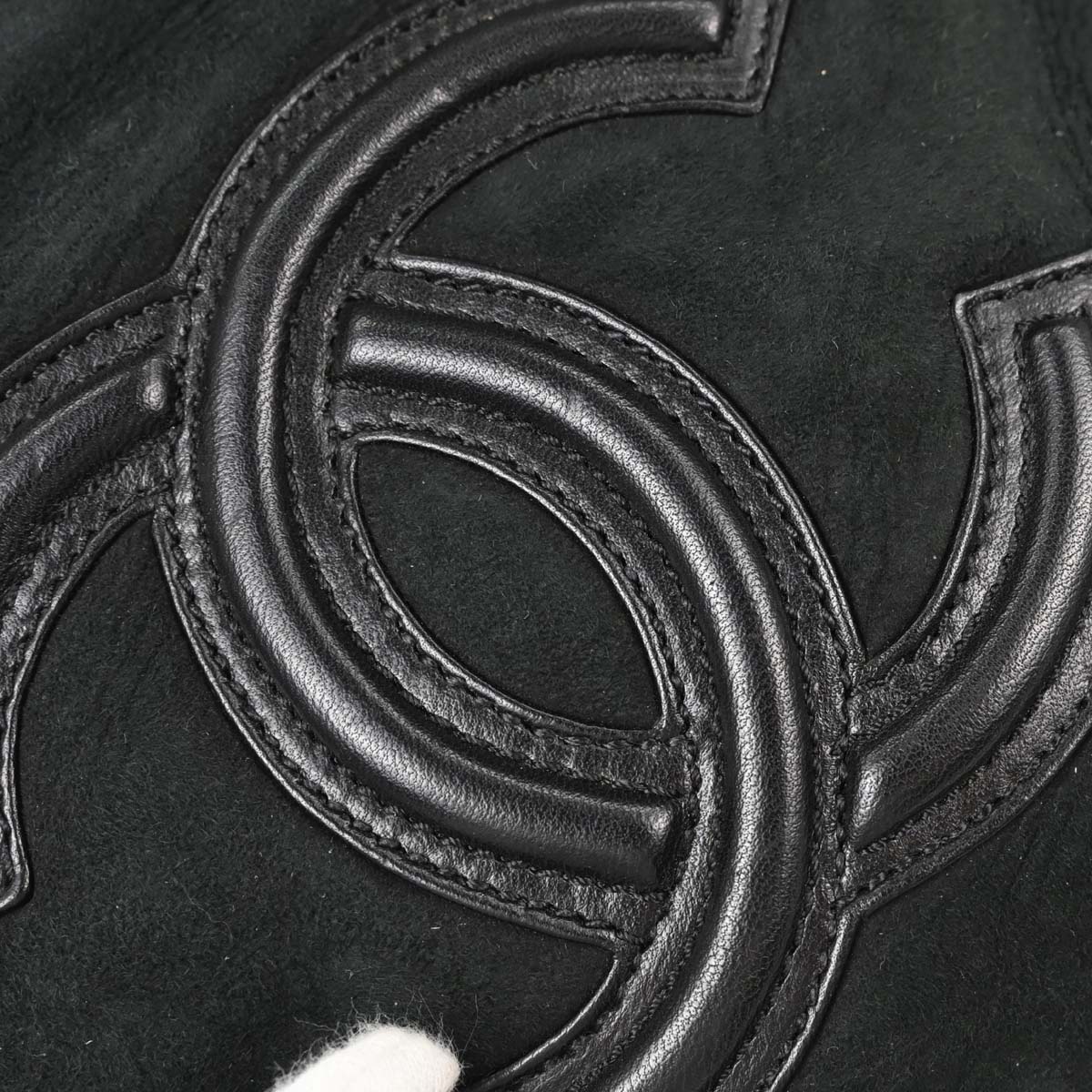 Chanel Black Mouton Tote Handbag