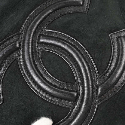 Chanel Black Mouton Tote Handbag