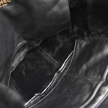 Chanel Black Mouton Tote Handbag
