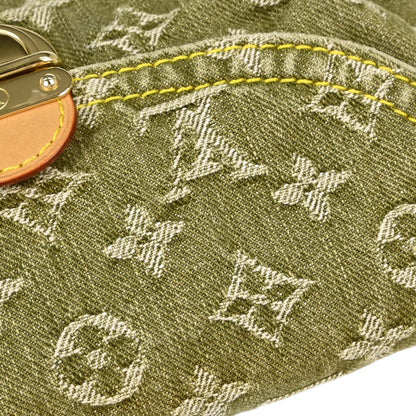 Louis Vuitton Khaki Monogram Denim Mini Pleaty Handbag M95217