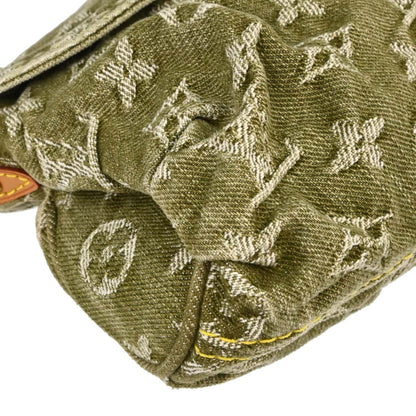 Louis Vuitton Khaki Monogram Denim Mini Pleaty Handbag M95217