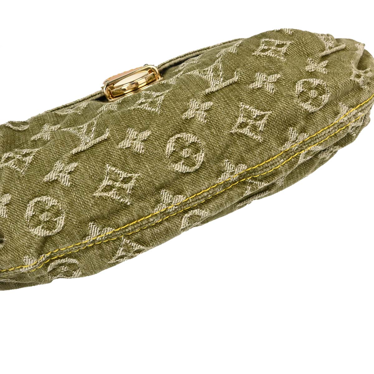 Louis Vuitton Khaki Monogram Denim Mini Pleaty Handbag M95217