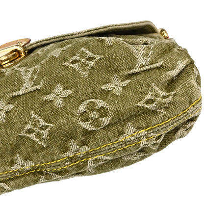 Louis Vuitton Khaki Monogram Denim Mini Pleaty Handbag M95217