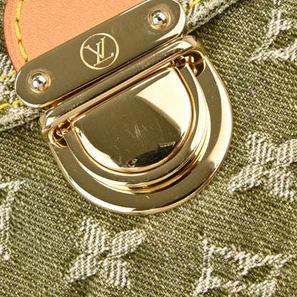 Louis Vuitton Khaki Monogram Denim Mini Pleaty Handbag M95217