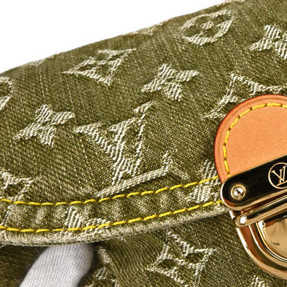 Louis Vuitton Khaki Monogram Denim Mini Pleaty Handbag M95217