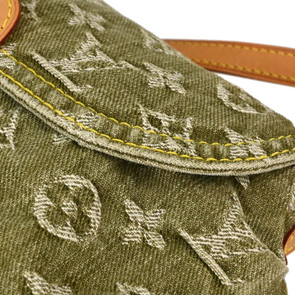 Louis Vuitton Khaki Monogram Denim Mini Pleaty Handbag M95217