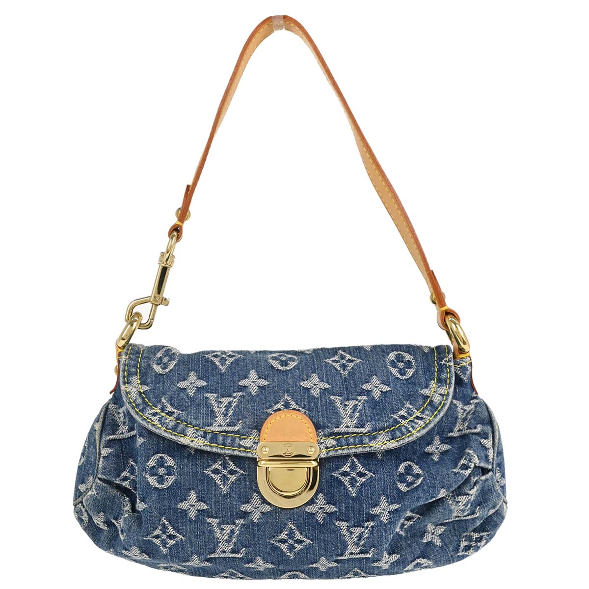 Louis Vuitton Blue Monogram Denim Mini Pleaty Handbag M95050